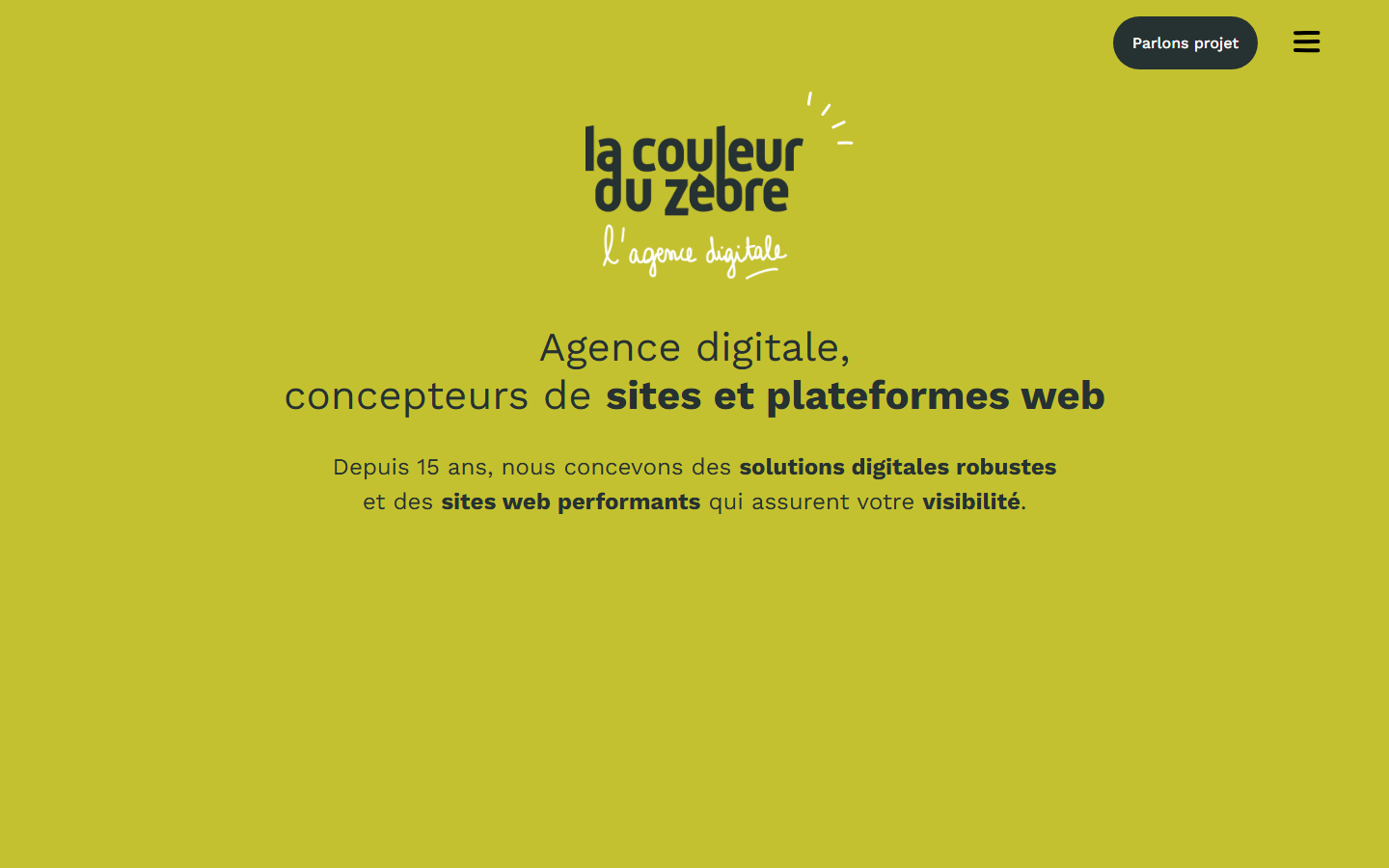 Aperçu du site de la couleur du Zèbre