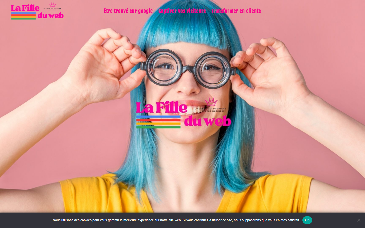 Aperçu du site de La Fille du Web