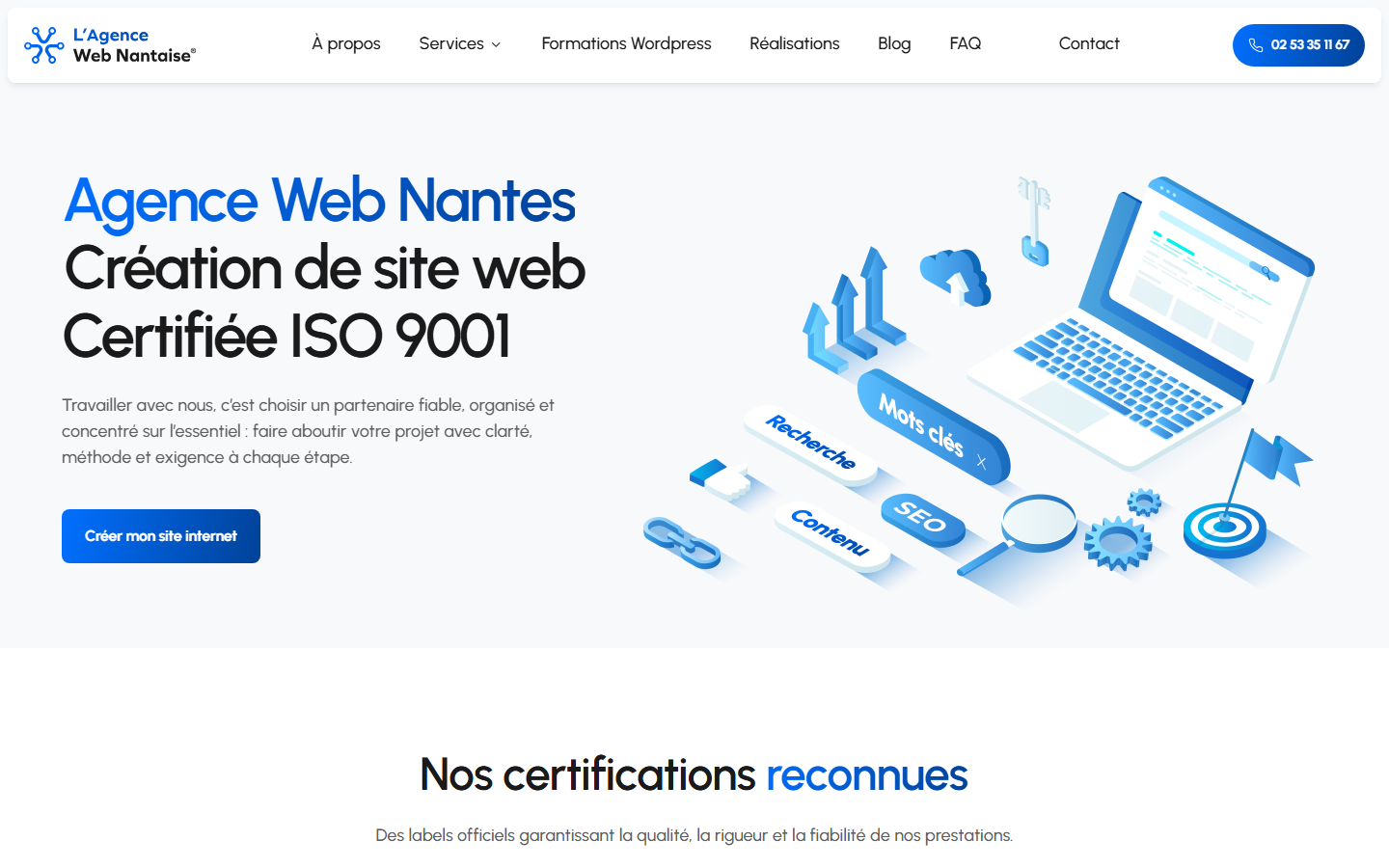 Aperçu du site de L'AGENCE WEB NANTAISE