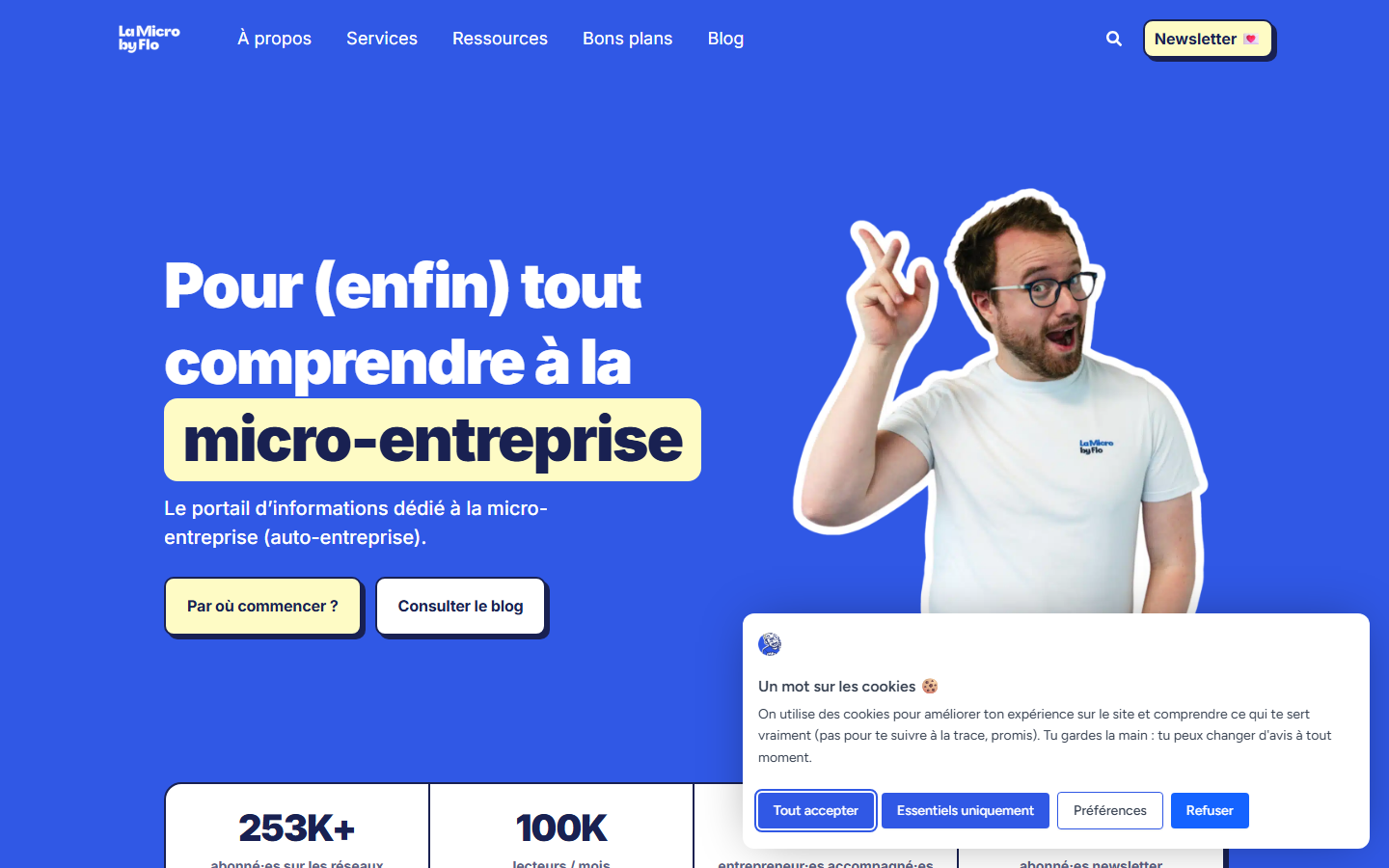 Aperçu du site de LA MICRO BY FLO