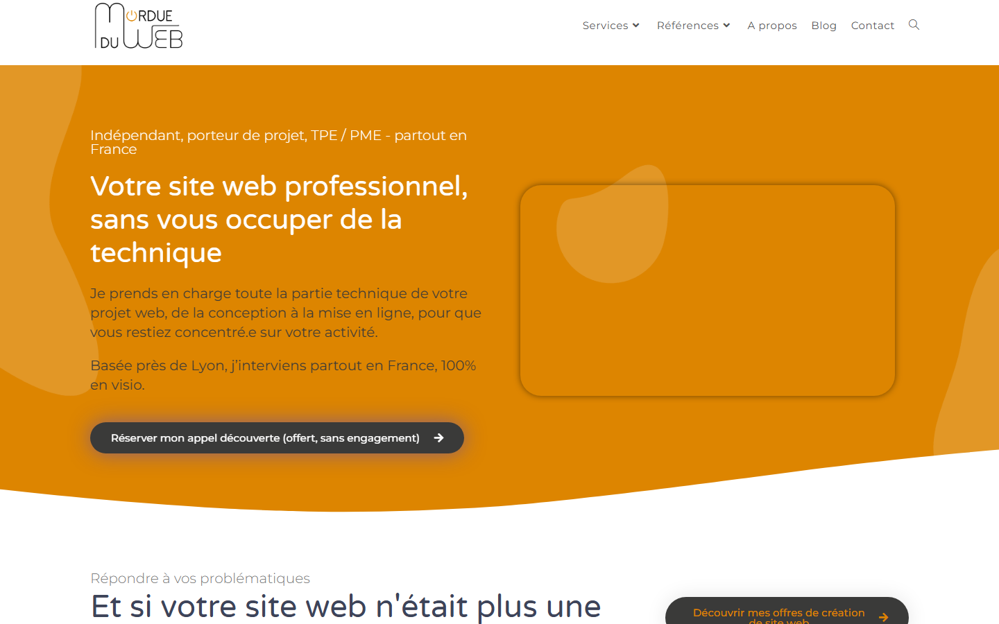 Aperçu du site de La Mordue du Web