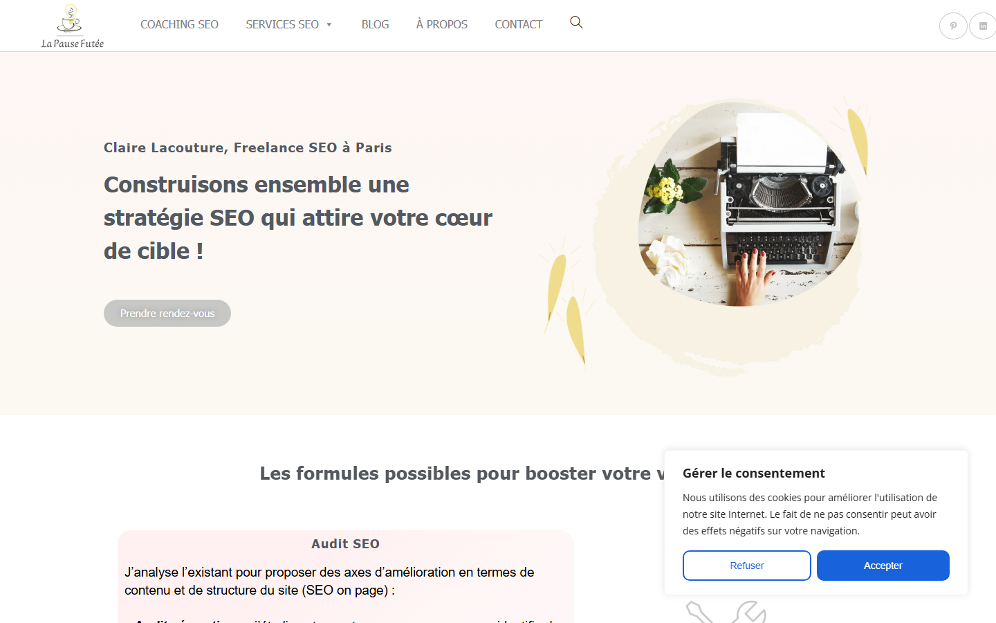 Aperçu du site de Les Mots Clairs