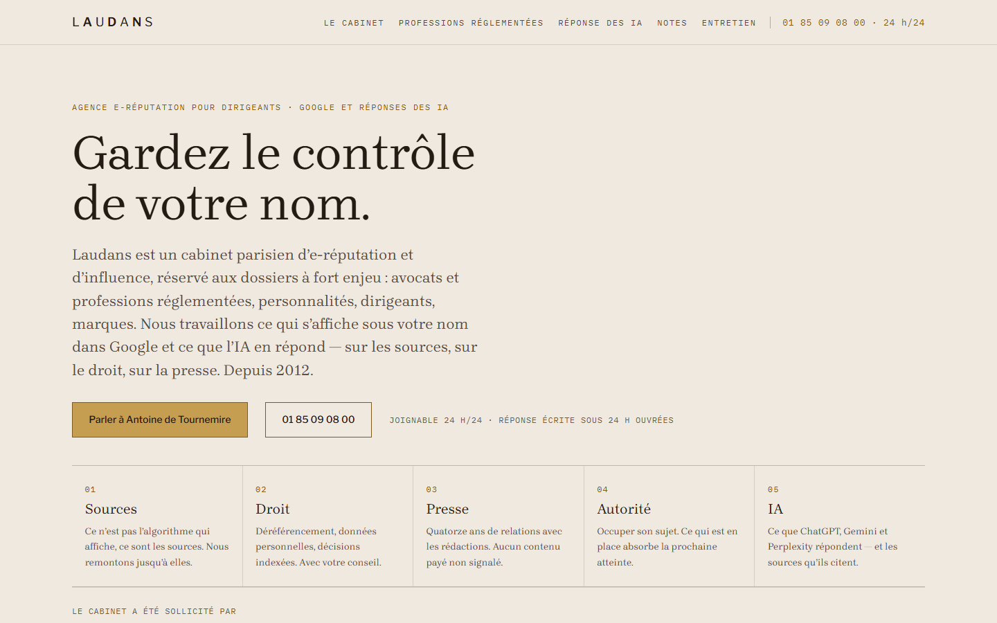 Aperçu du site de LAUDANS