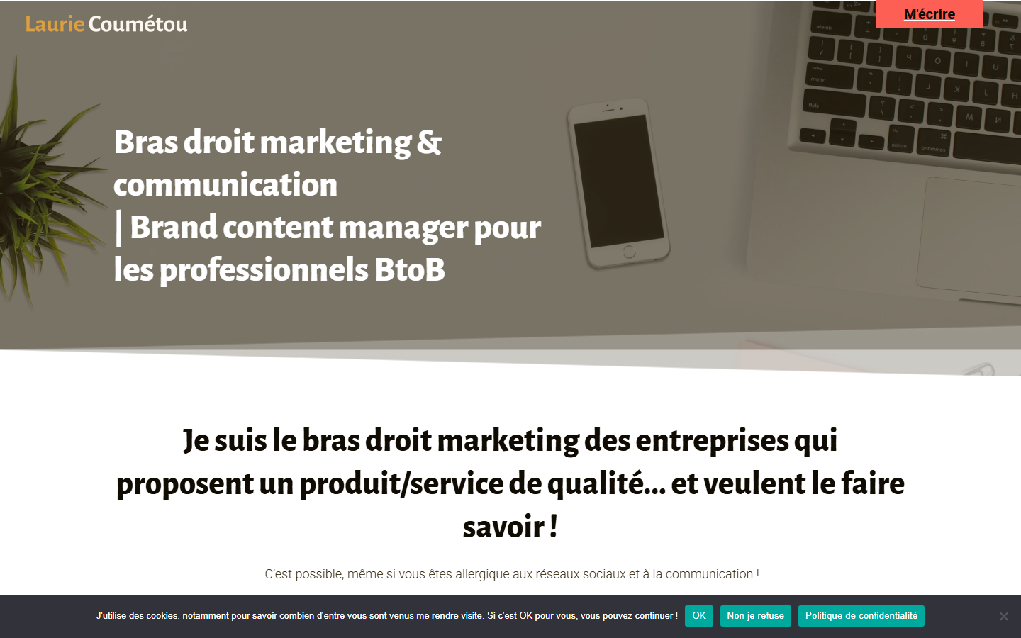 Aperçu du site de Laurie Coumétou