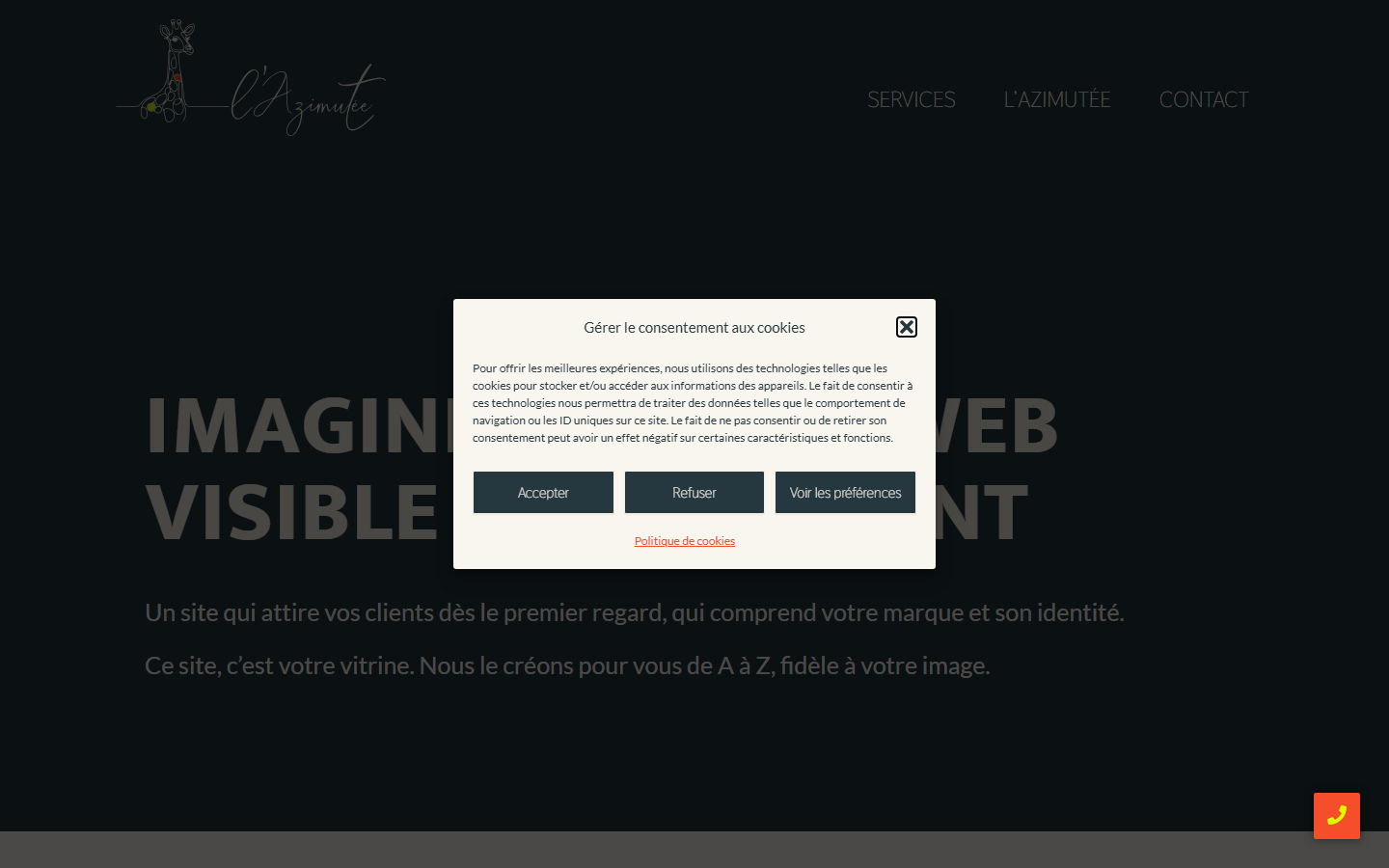 Aperçu du site de L'AZIMUTÉE