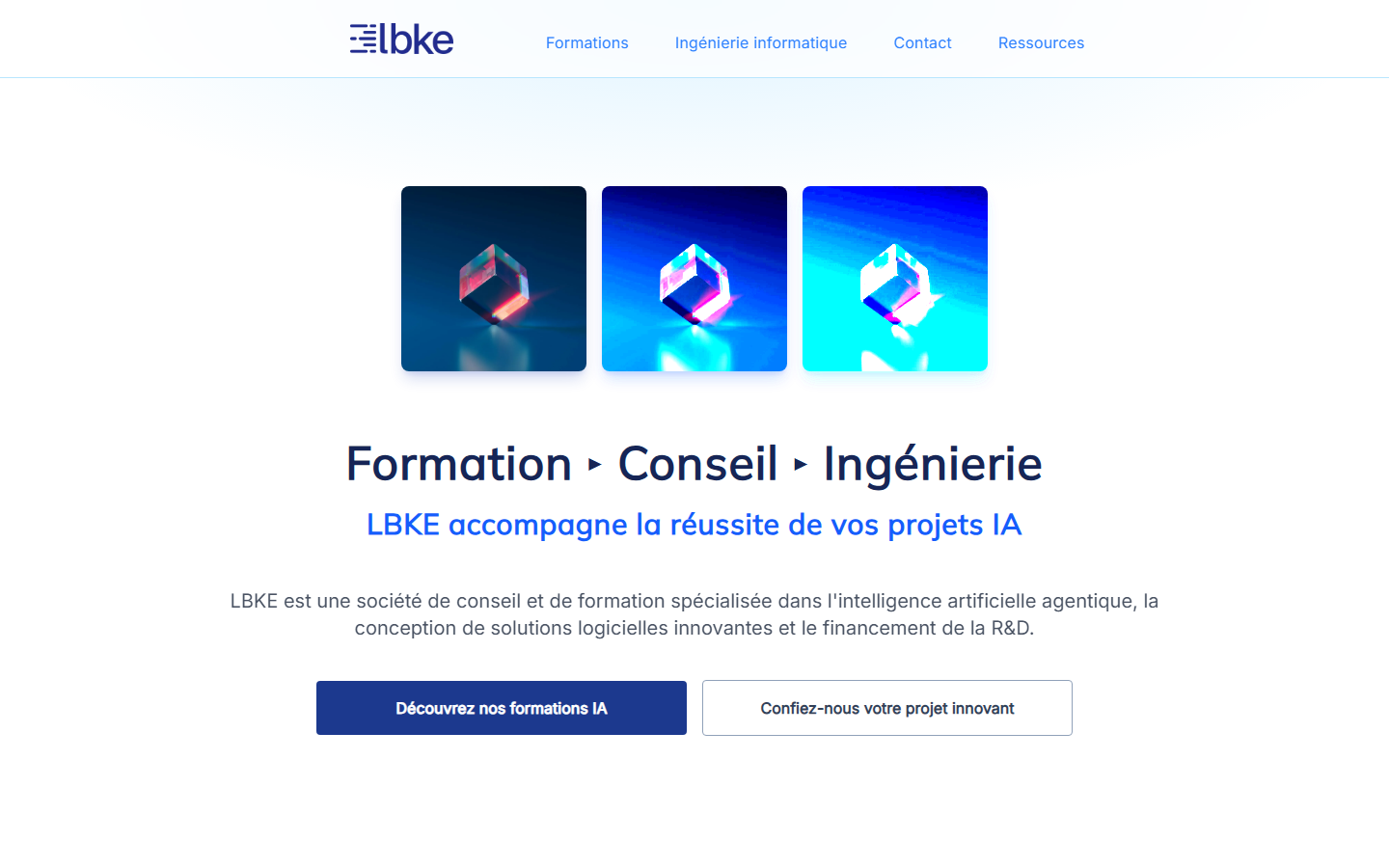 Aperçu du site de LBKE