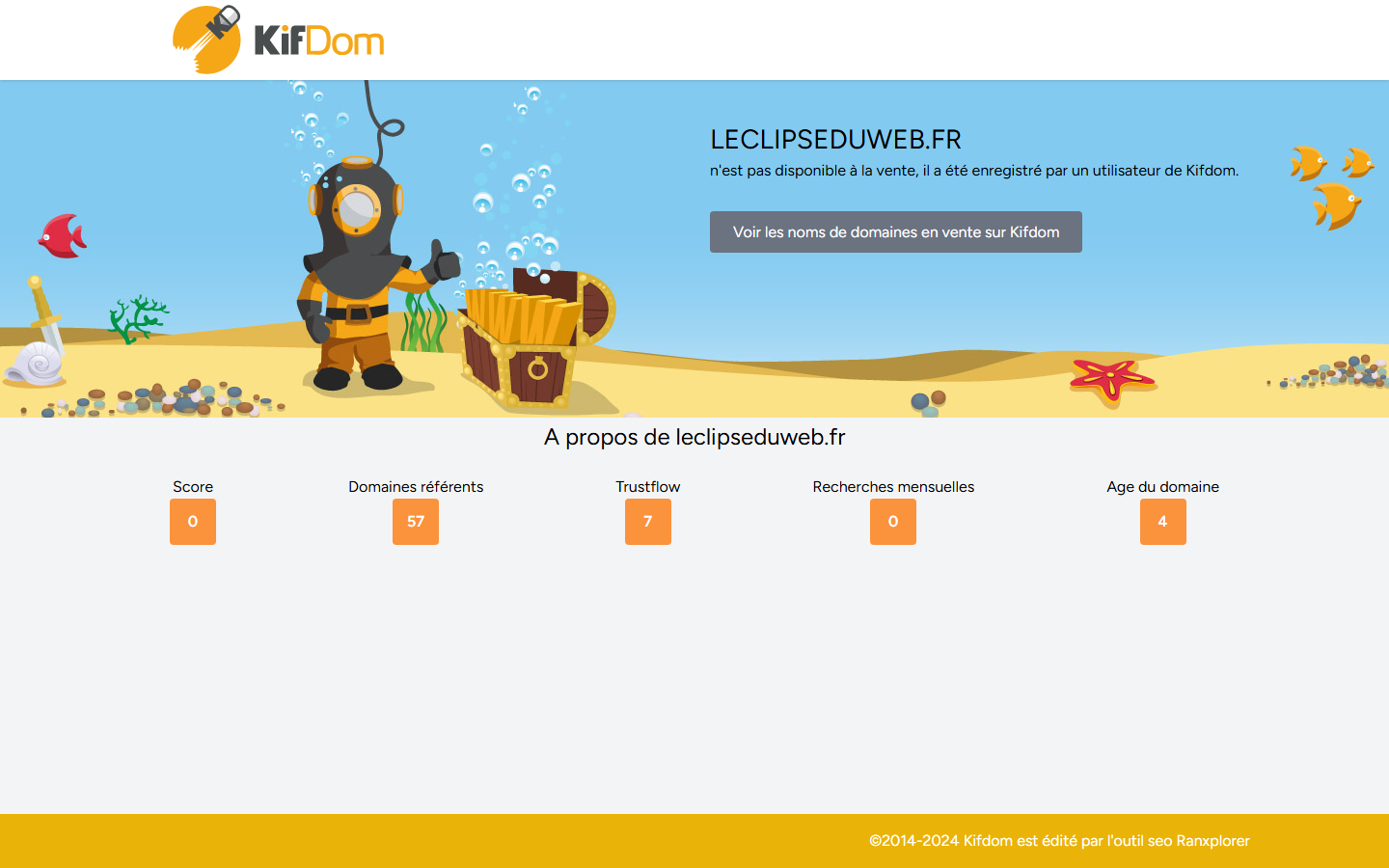 Aperçu du site de L'éclipse du Web