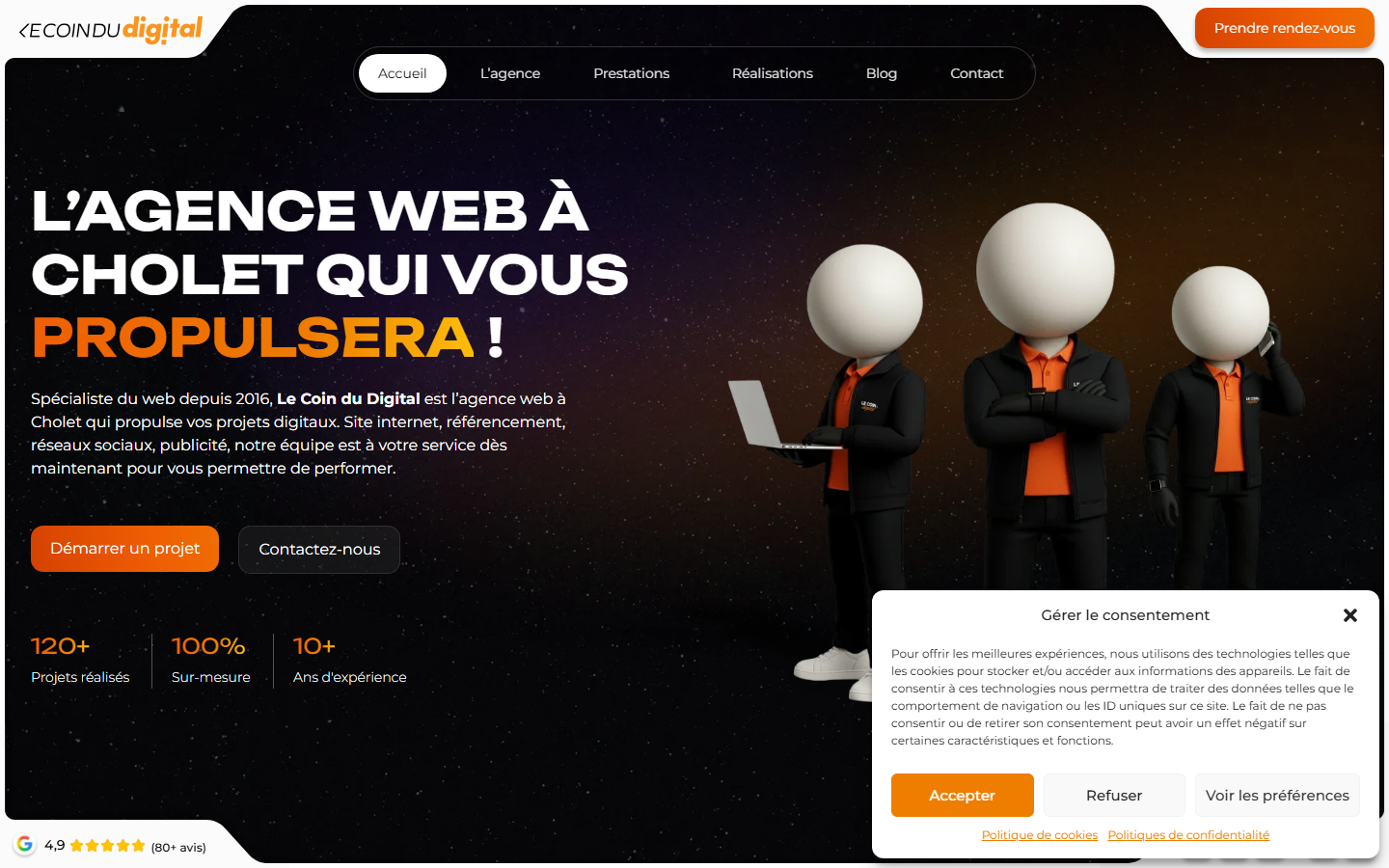 Aperçu du site de LE COIN DU DIGITAL