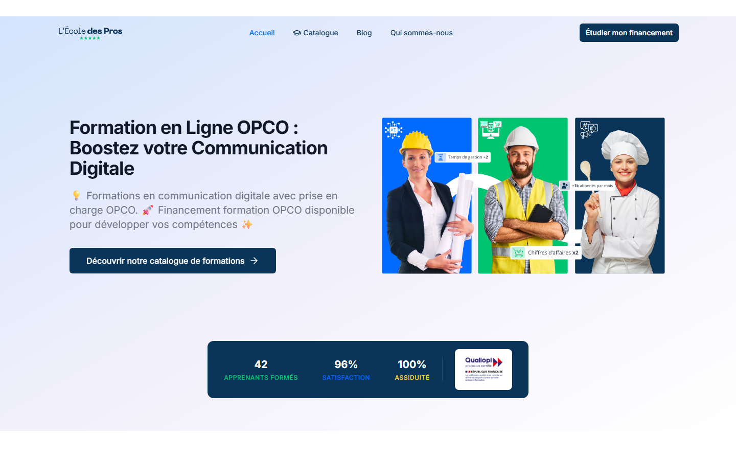 Aperçu du site de L'ECOLE DES PROS