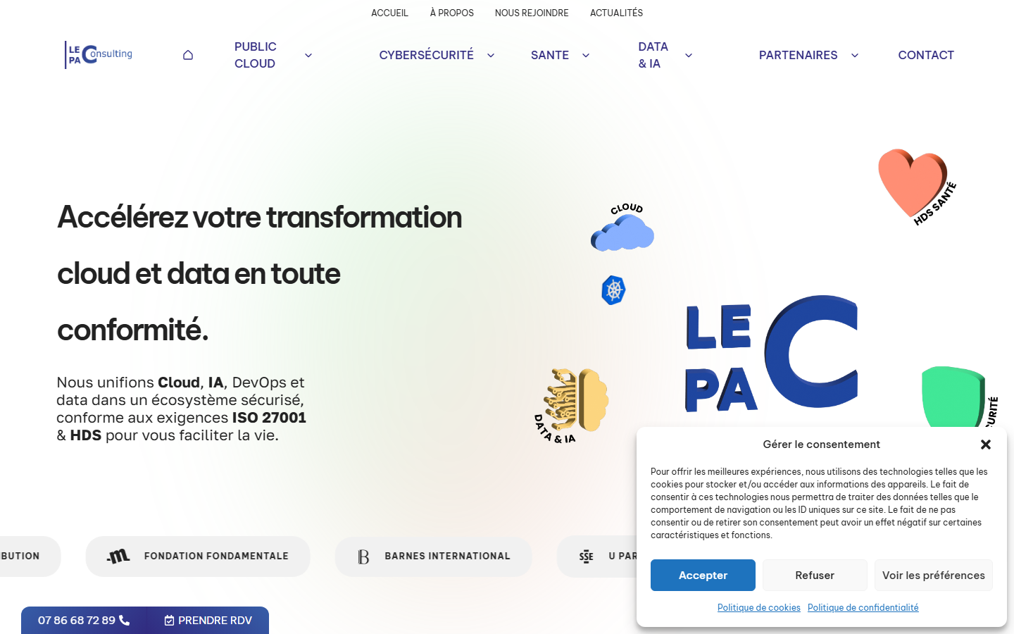 Aperçu du site de LECPAC CONSULTING