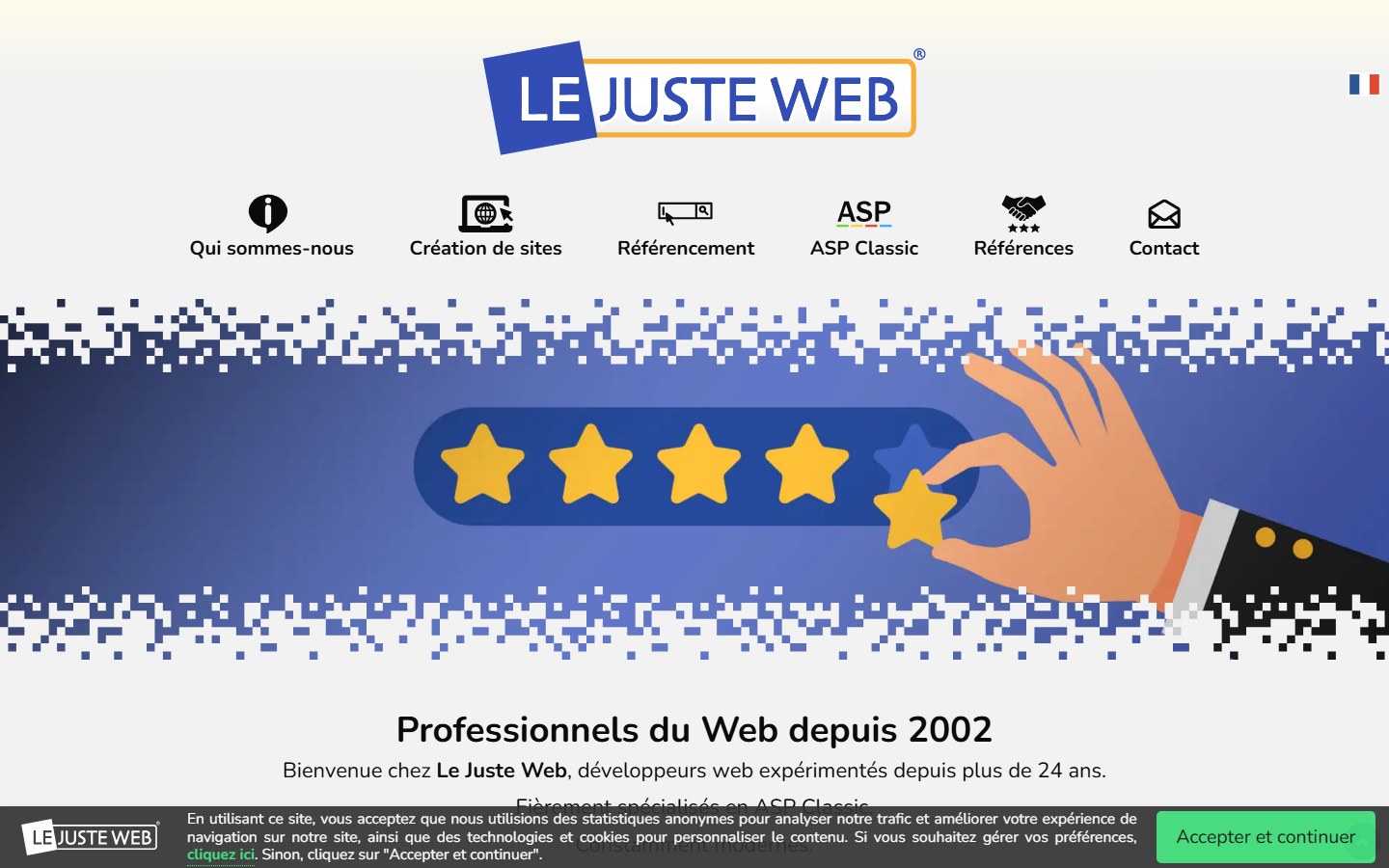 Aperçu du site de LE JUSTE WEB