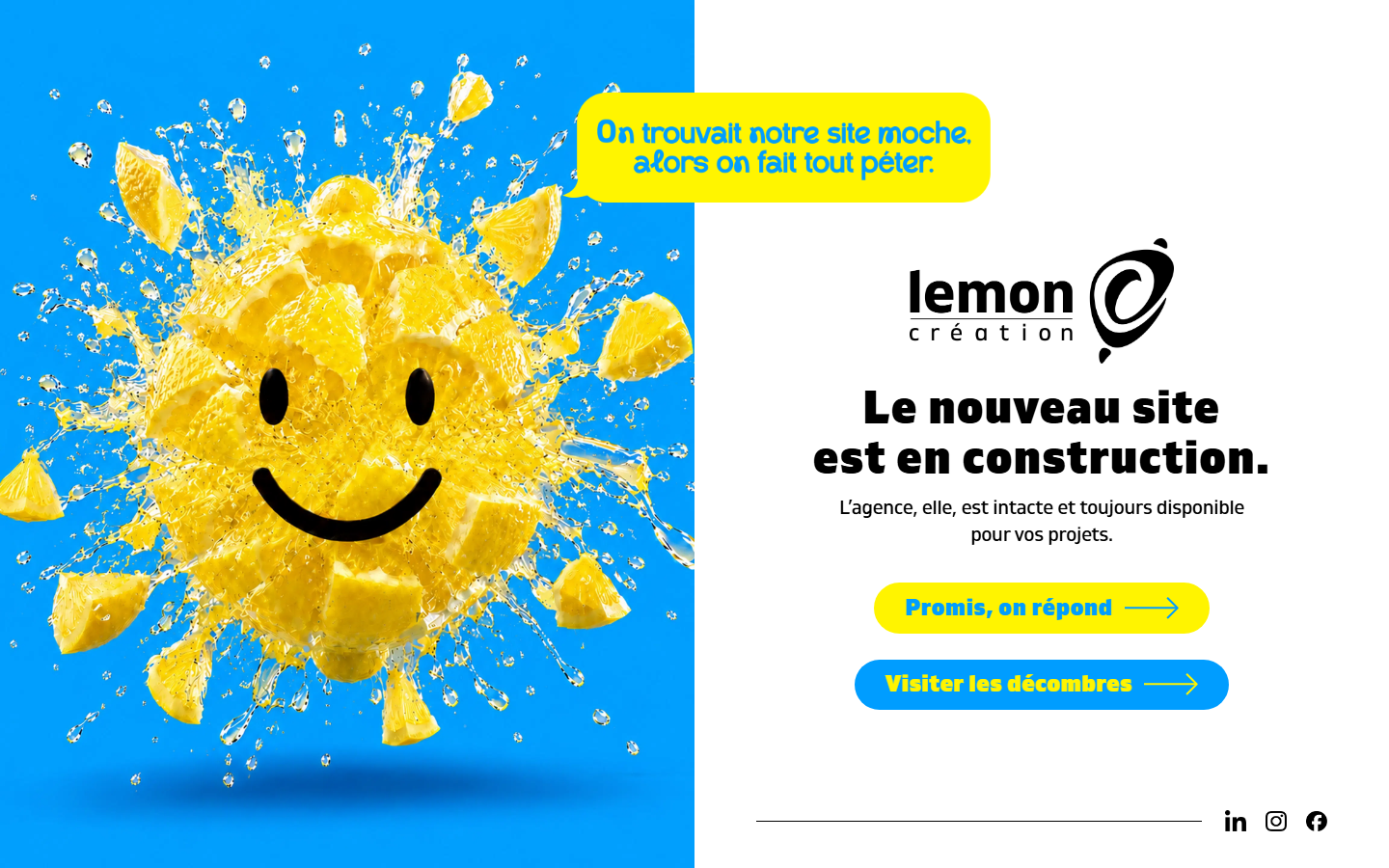 Aperçu du site de LEMON CREATION