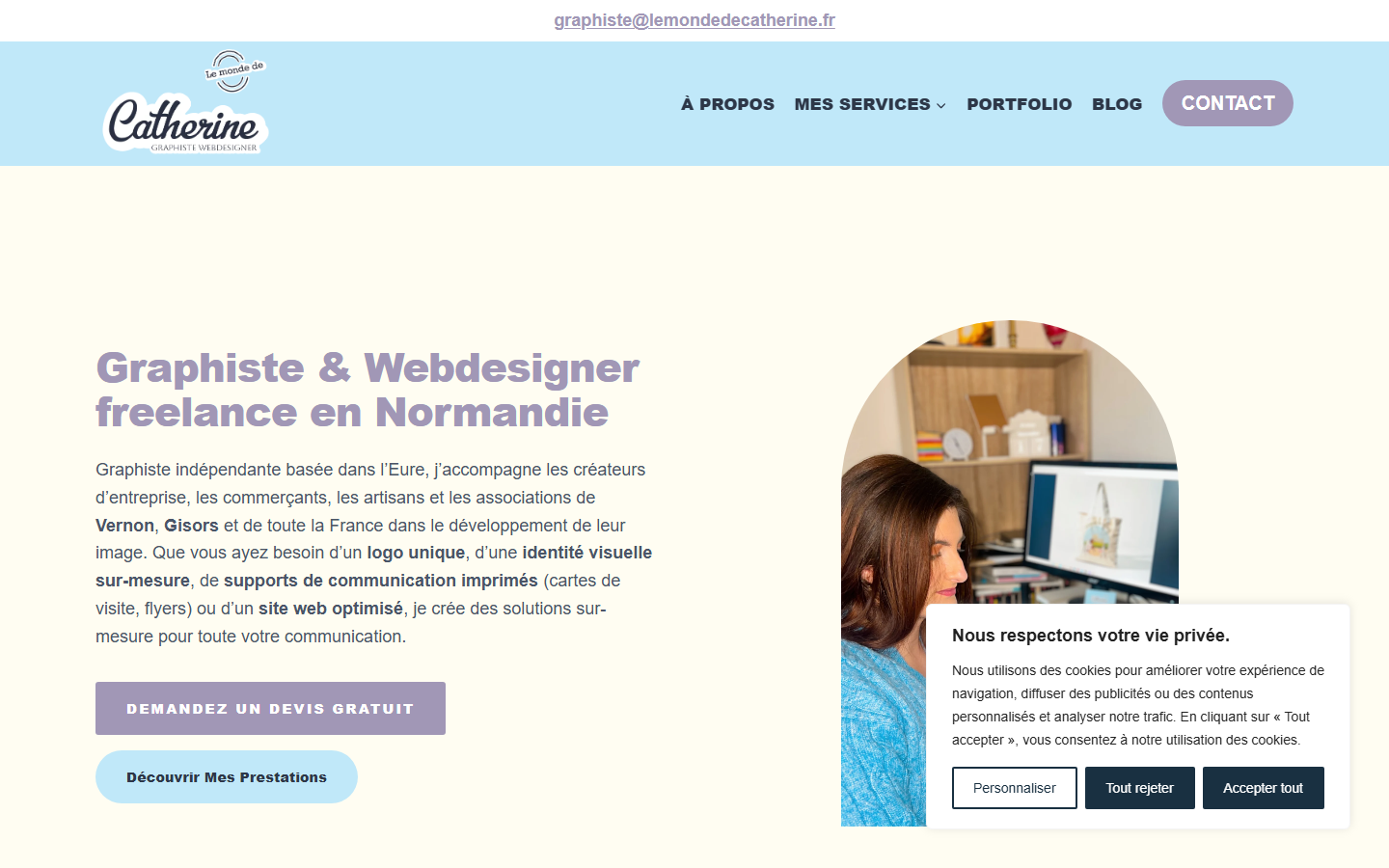 Aperçu du site de LE MONDE DE CATHERINE