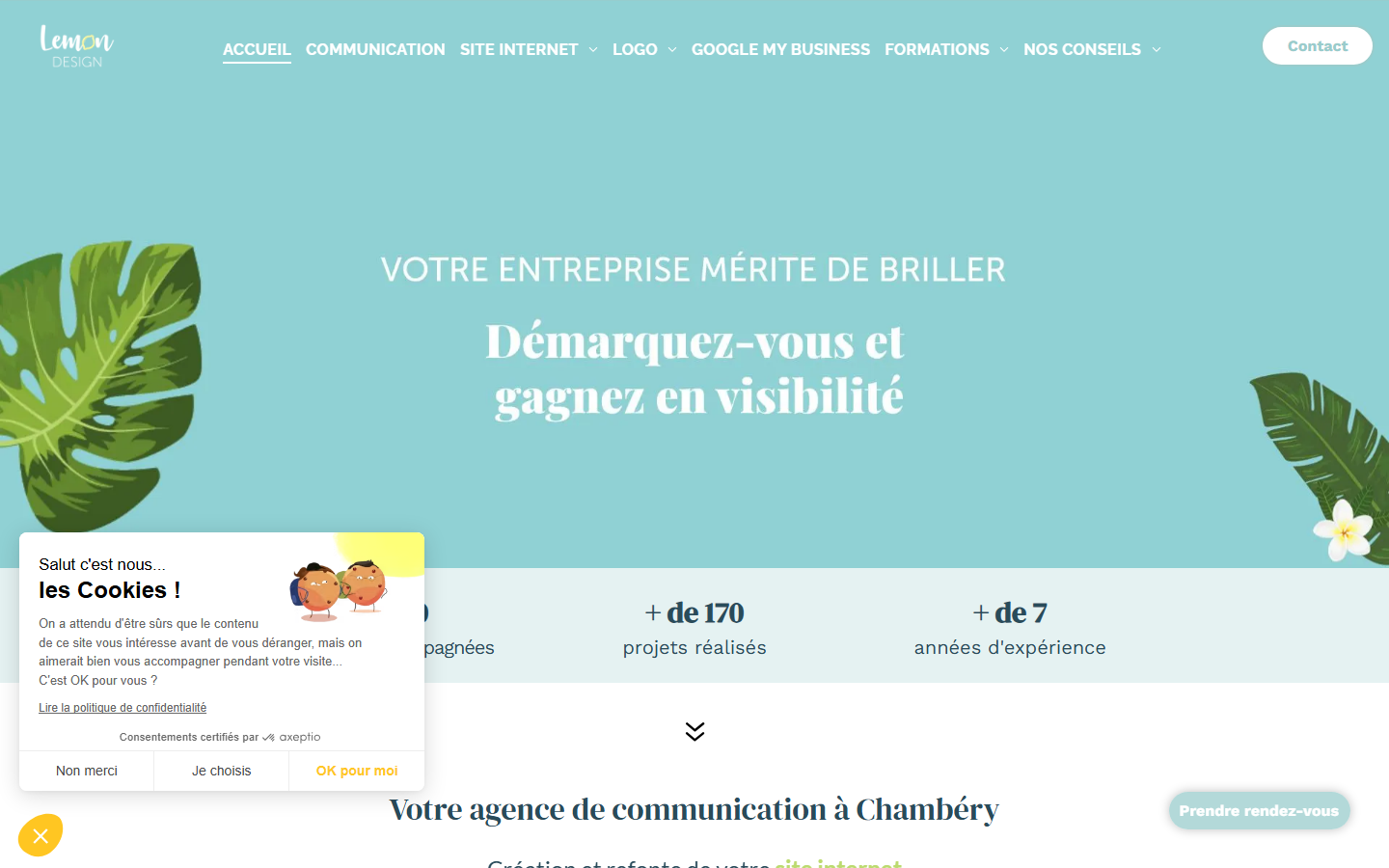 Aperçu du site de Lemon Design