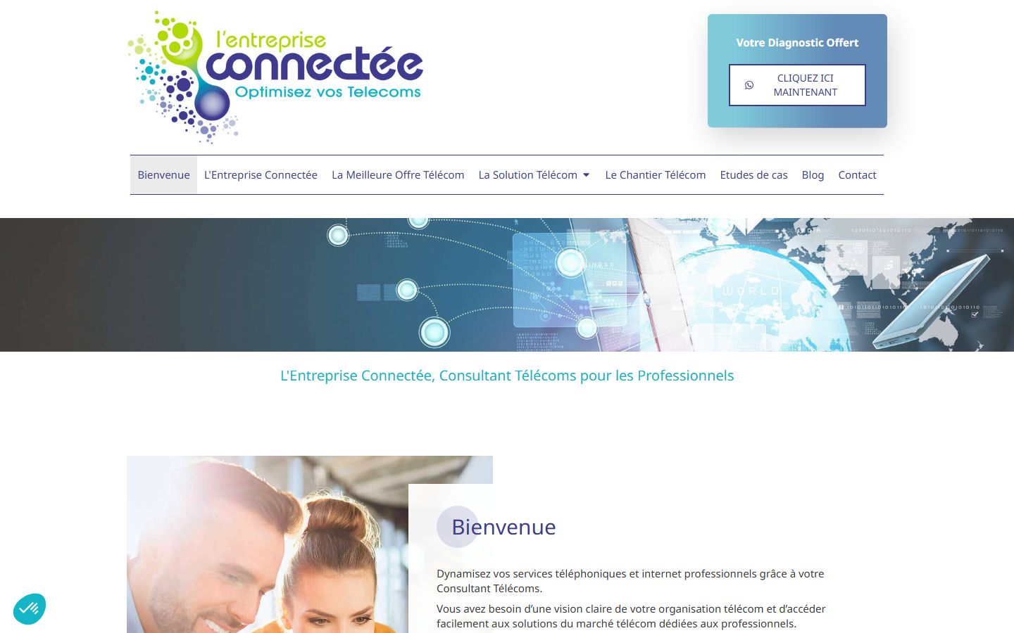 Aperçu du site de L'Entreprise Connectée