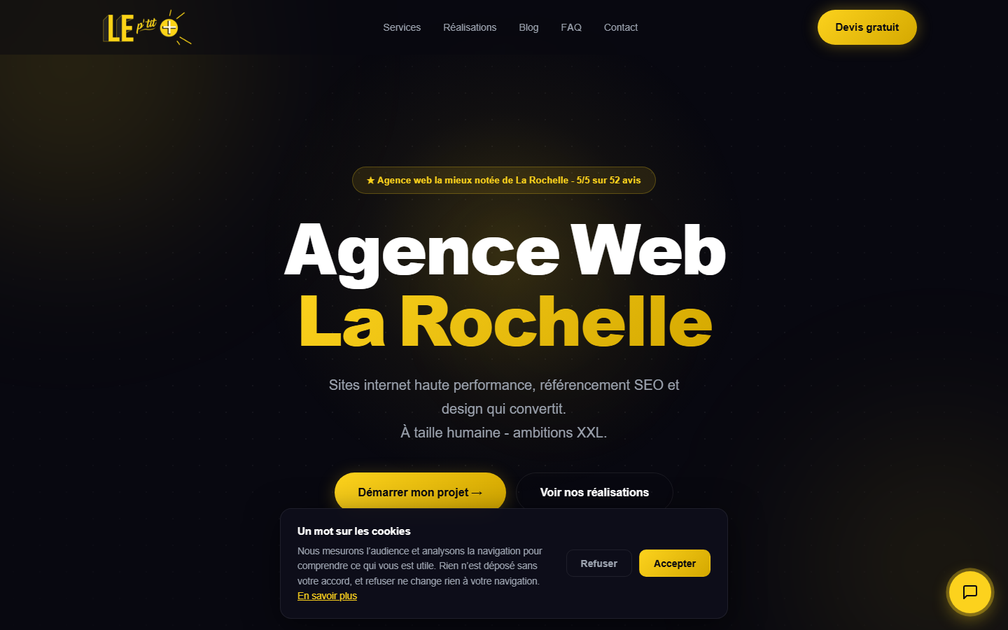 Aperçu du site de Le P'tit Plus - Thibaud Lapacherie