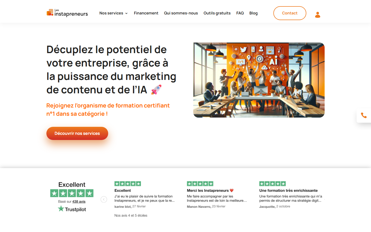 Aperçu du site de Agence Score