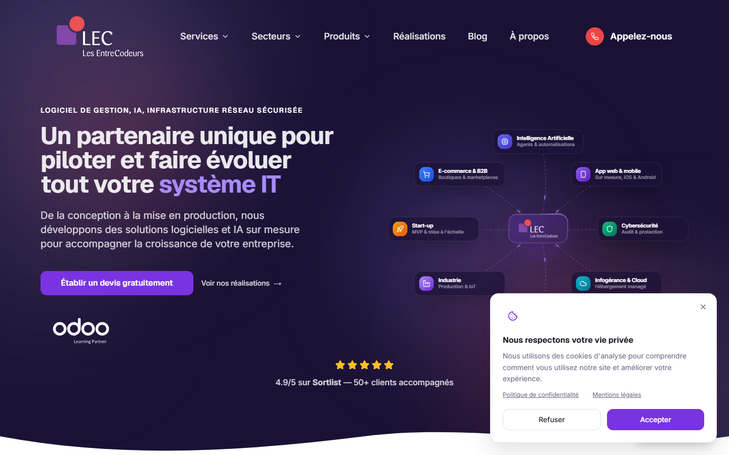 Aperçu du site de LES ENTRECODEURS