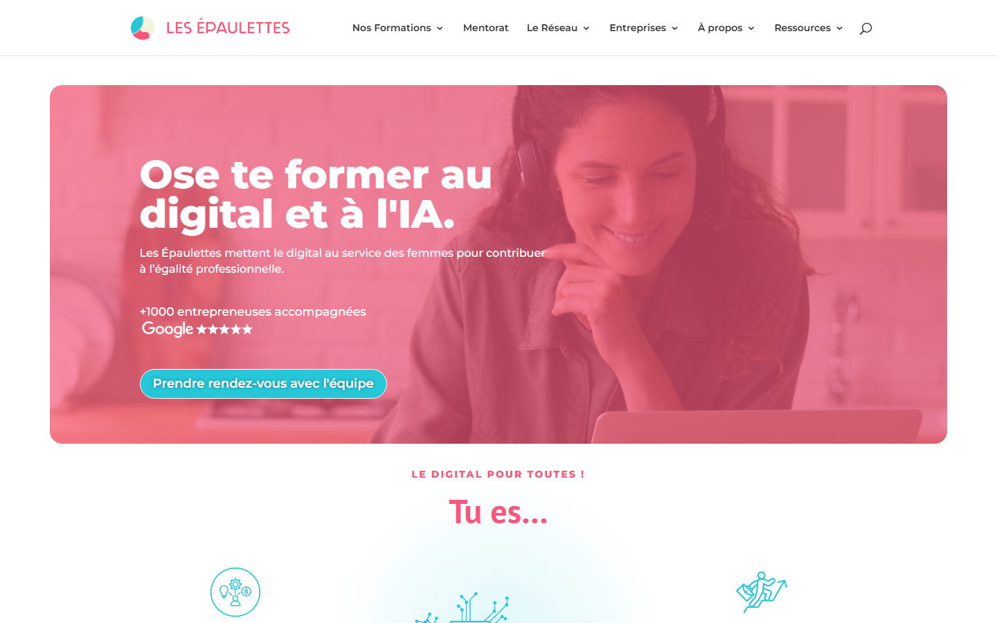 Aperçu du site de Les Épaulettes
