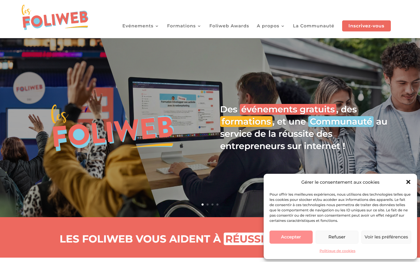Aperçu du site de LES FOLIWEB
