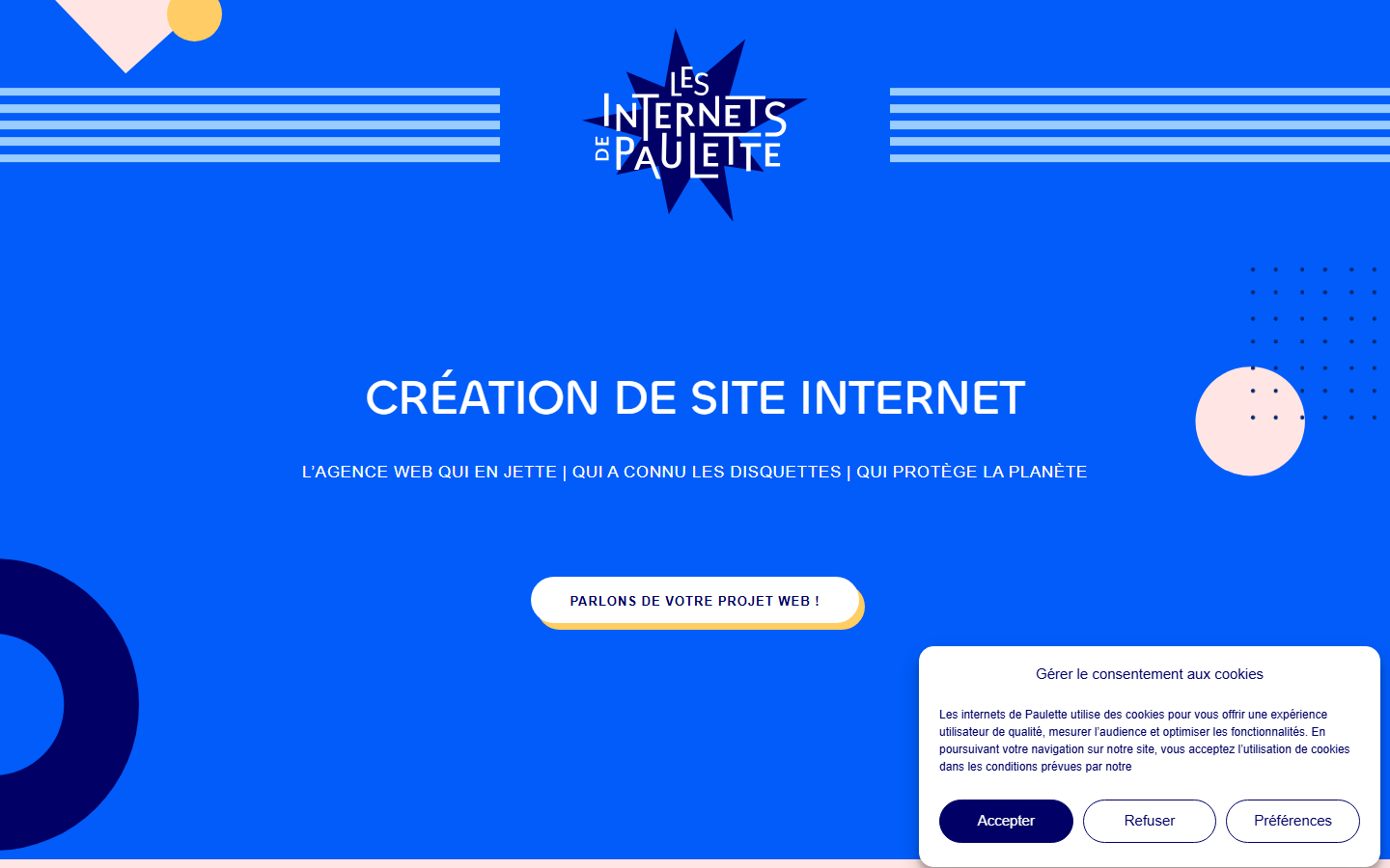 Aperçu du site de LES INTERNETS DE PAULETTE