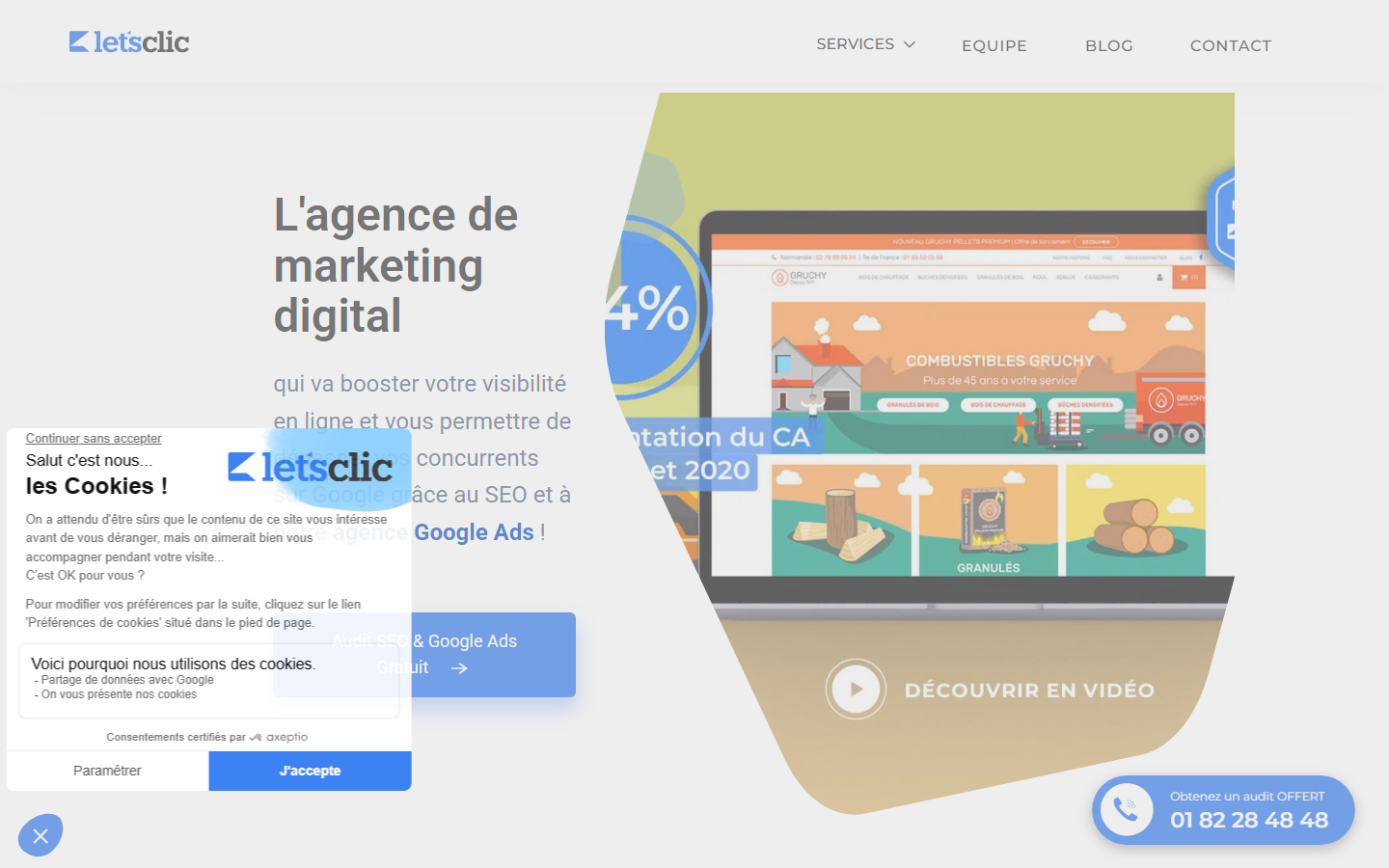Aperçu du site de LET'S CLIC