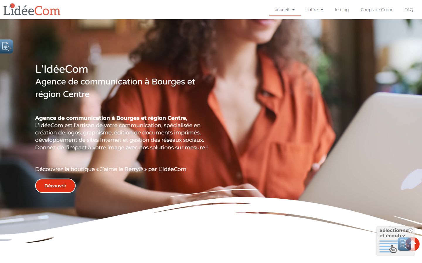 Aperçu du site de L'IDEECOM