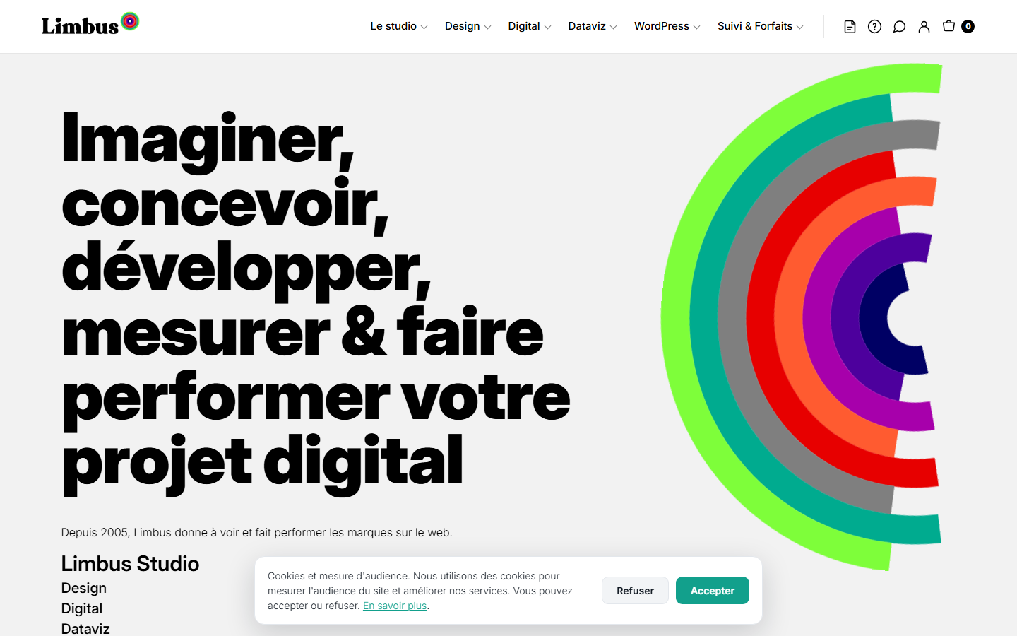 Aperçu du site de LIMBUS STUDIO