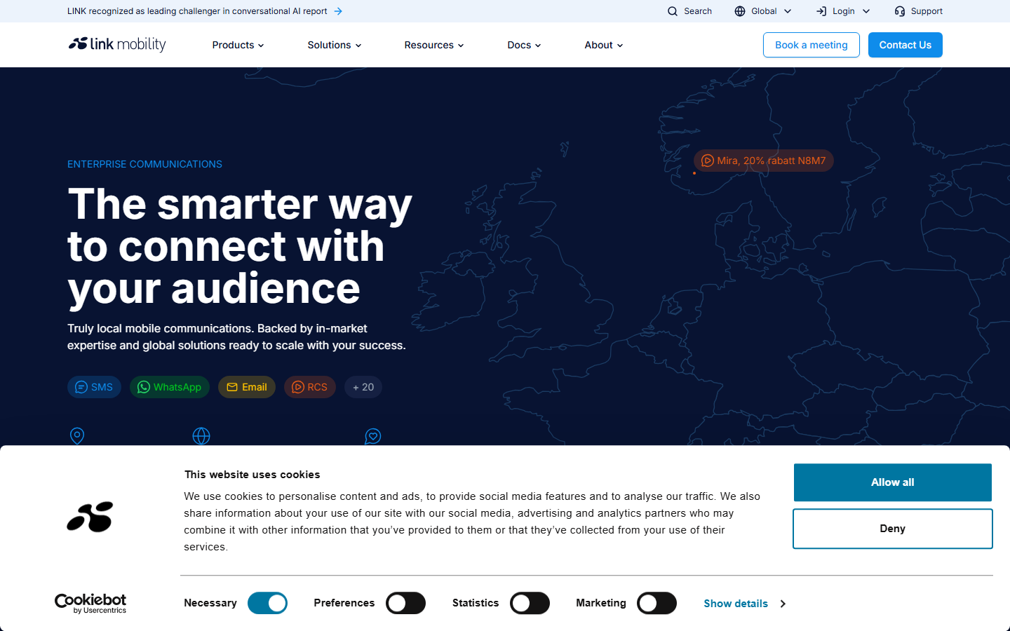 Aperçu du site de LINK MOBILITY