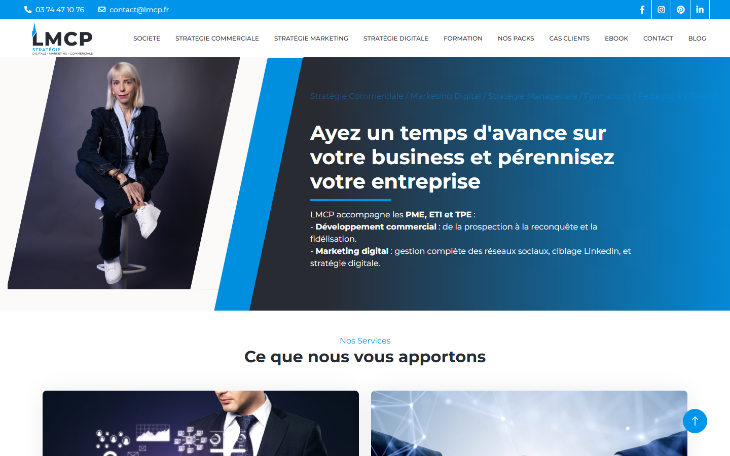 Aperçu du site de LM CONSEIL & PROSPECTION