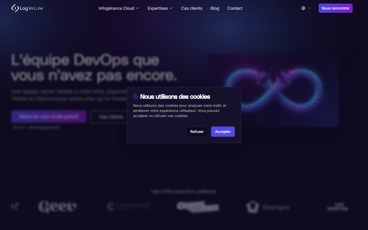 Aperçu du site de LOG'IN LINE