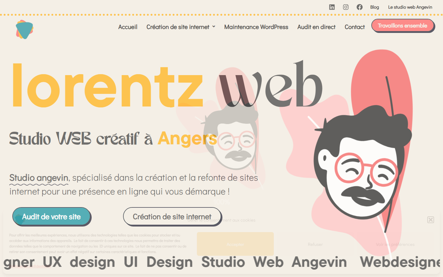 Aperçu du site de LorentzWEB