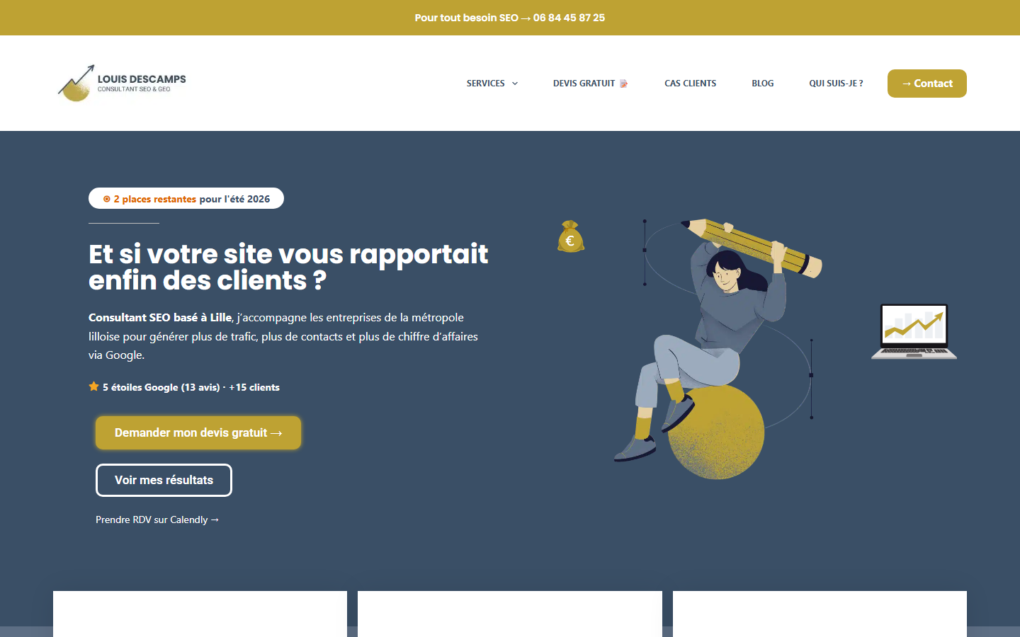 Aperçu du site de Louis Descamps