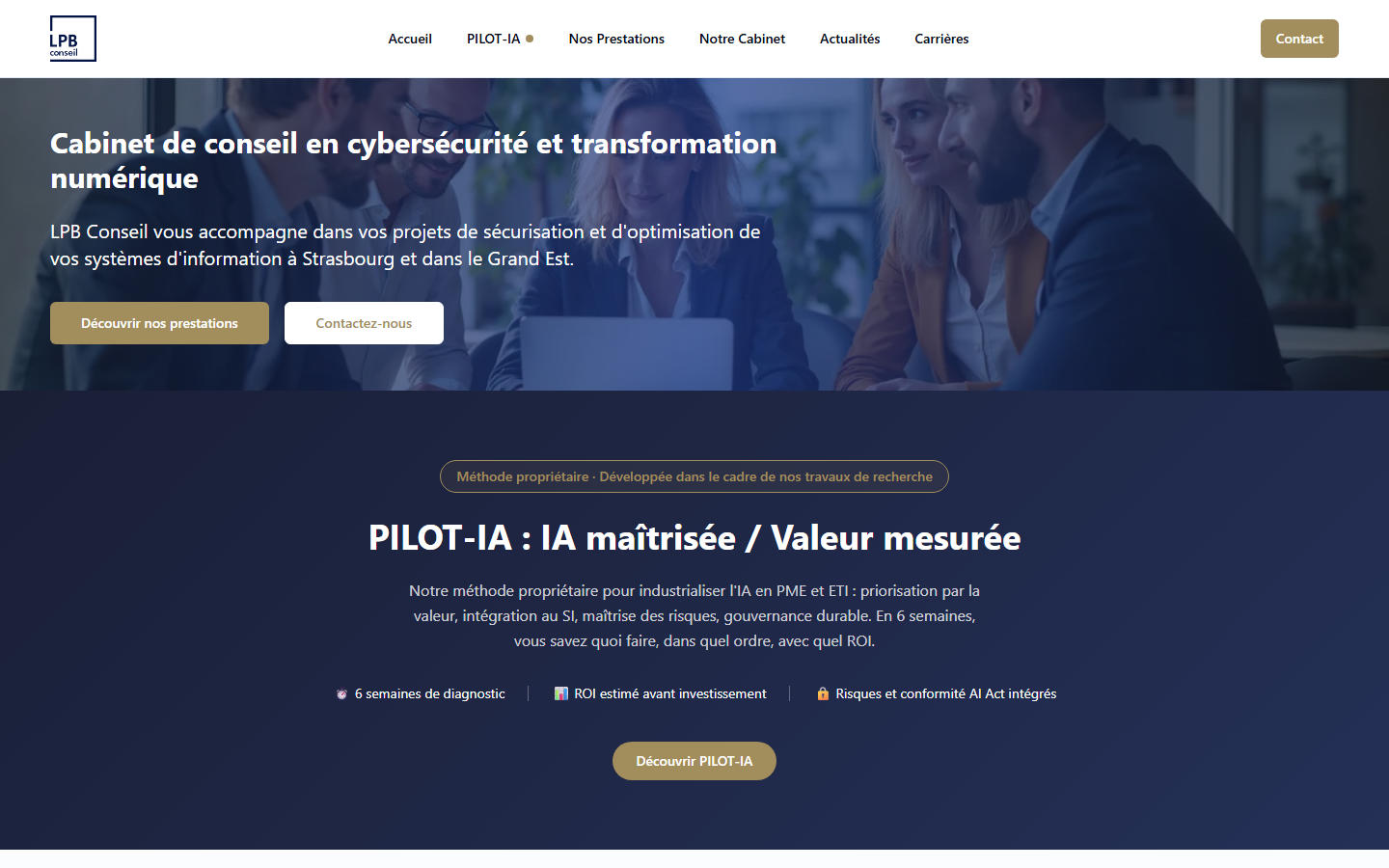 Aperçu du site de LPB Conseil