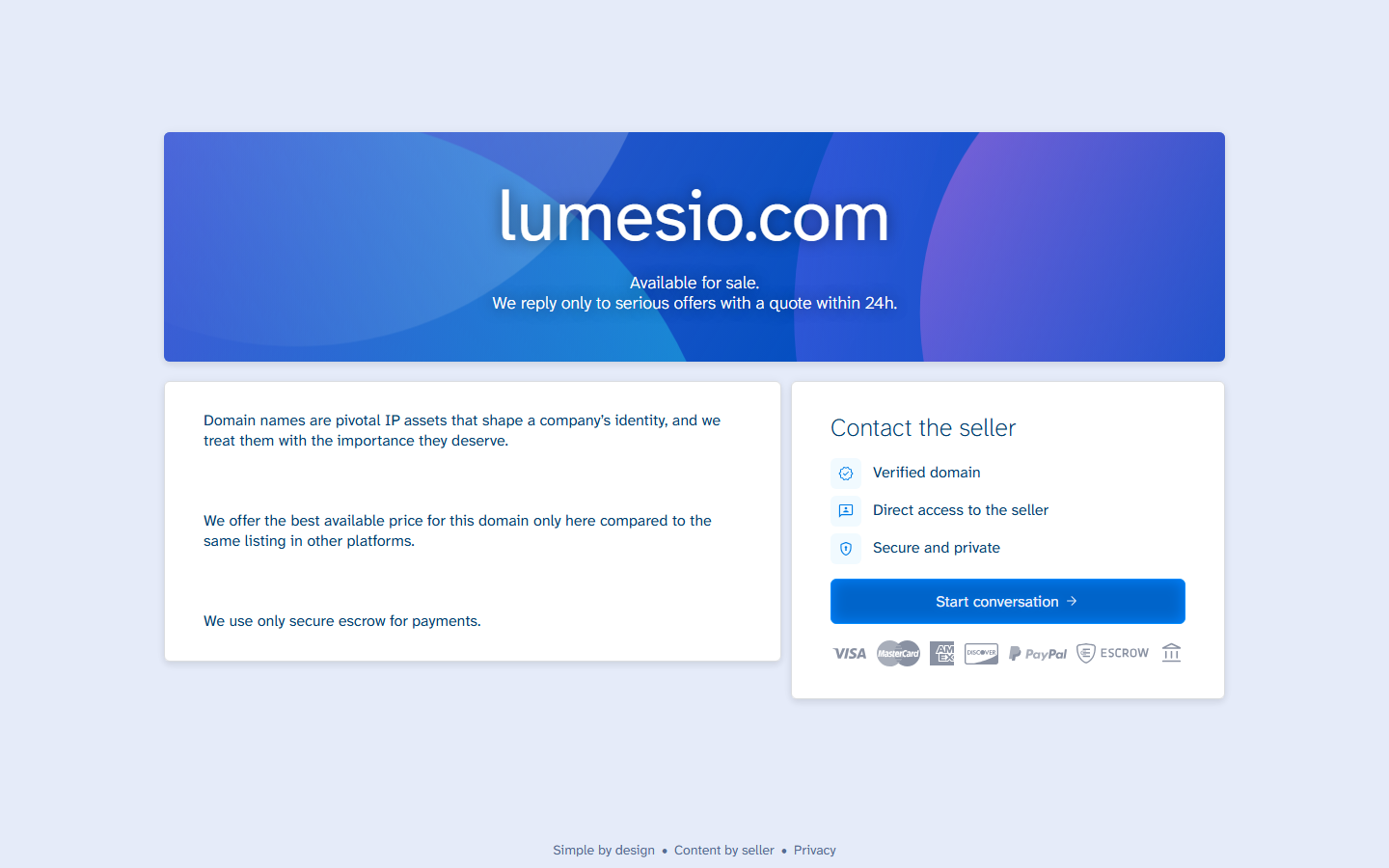 Aperçu du site de Lumésio Agency