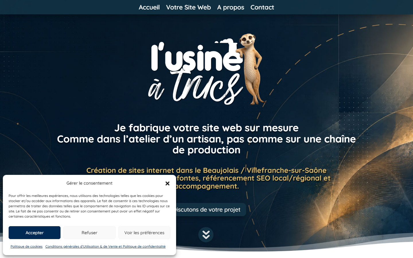 Aperçu du site de Baptiste Emile