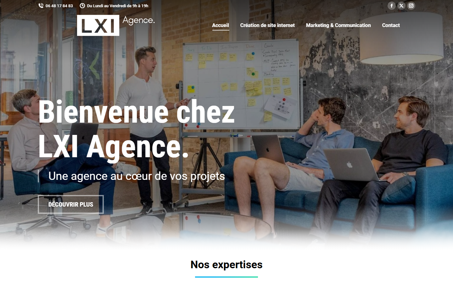 Aperçu du site de Lxi Agence