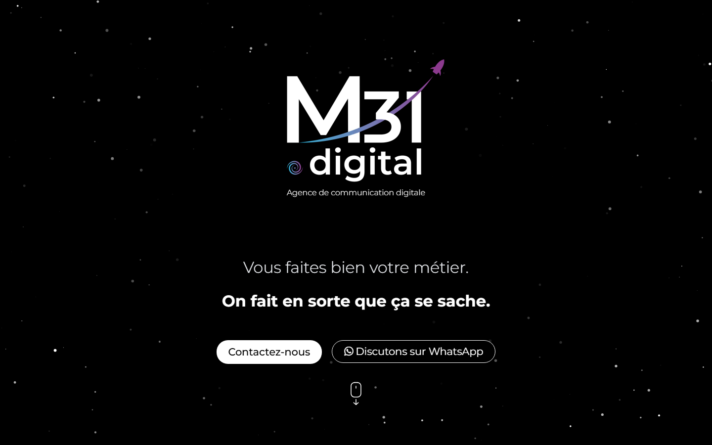 Aperçu du site de M31 DIGITAL