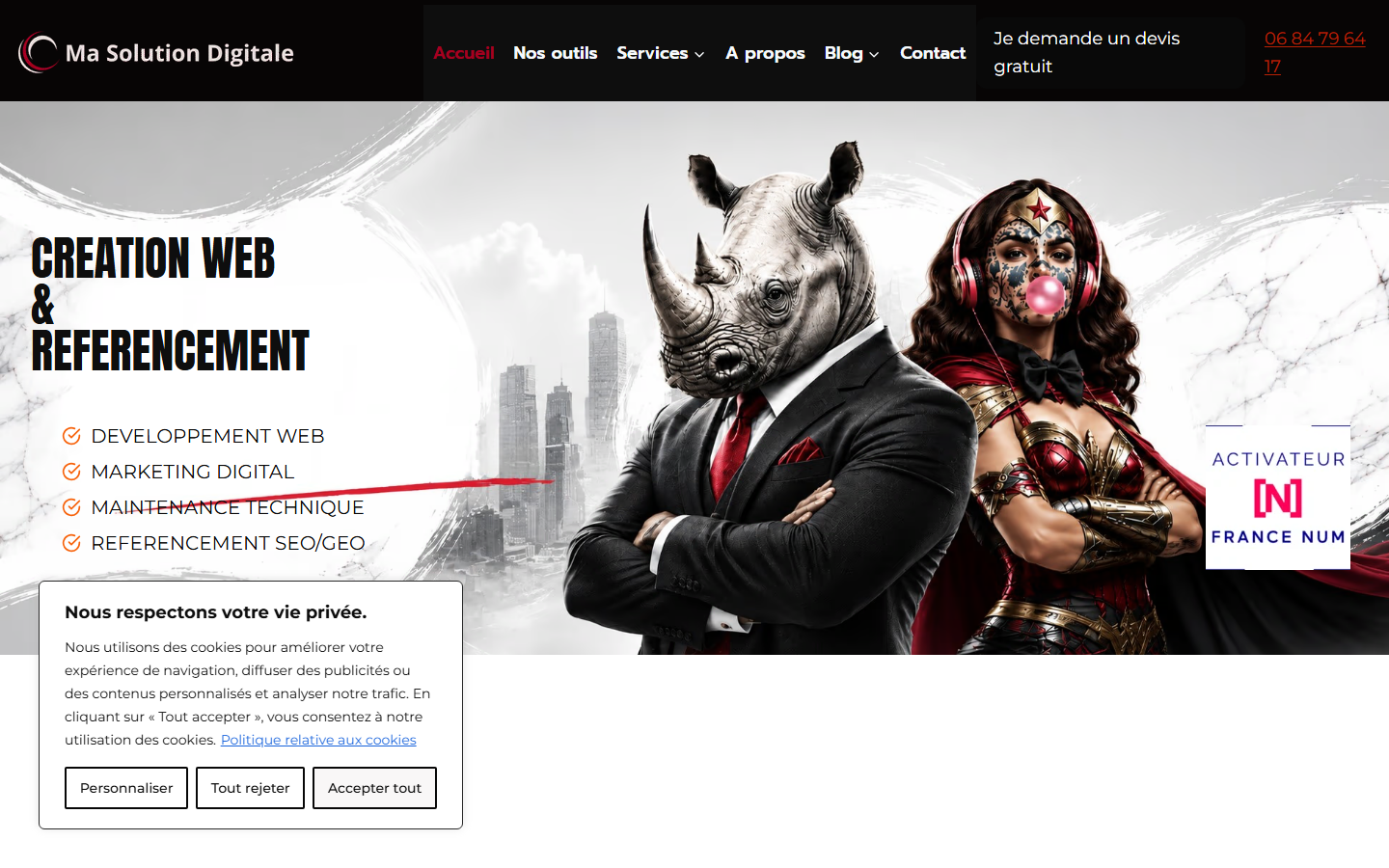 Aperçu du site de MSI 54 MA SOLUTION DIGITALE