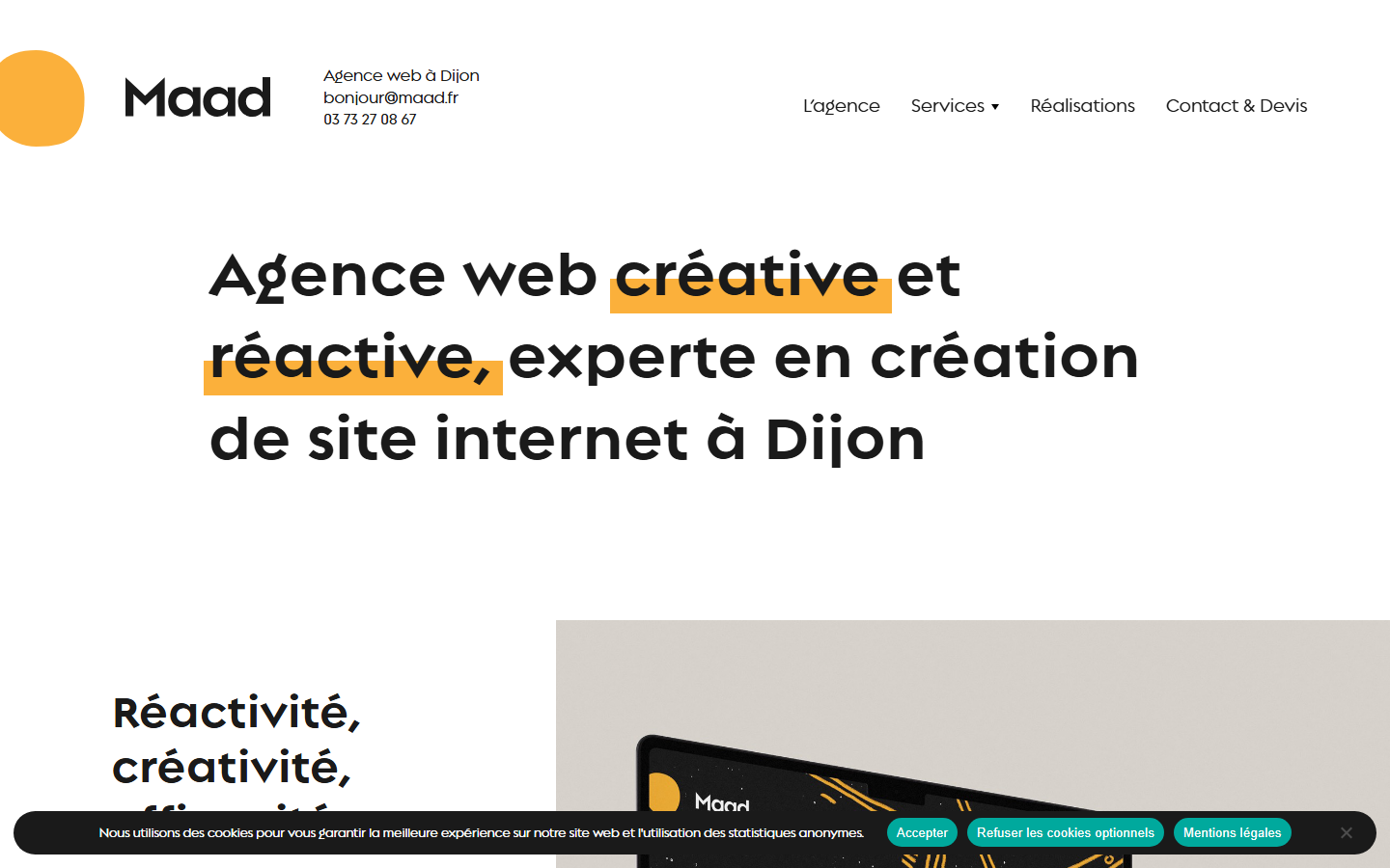 Aperçu du site de MAAD