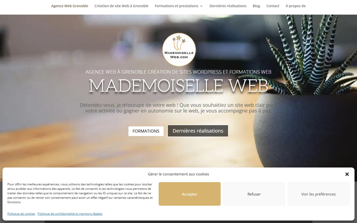Aperçu du site de Delphine Robert