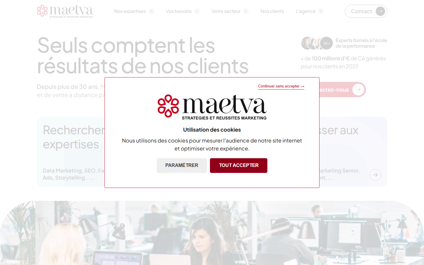 Aperçu du site de Maetva