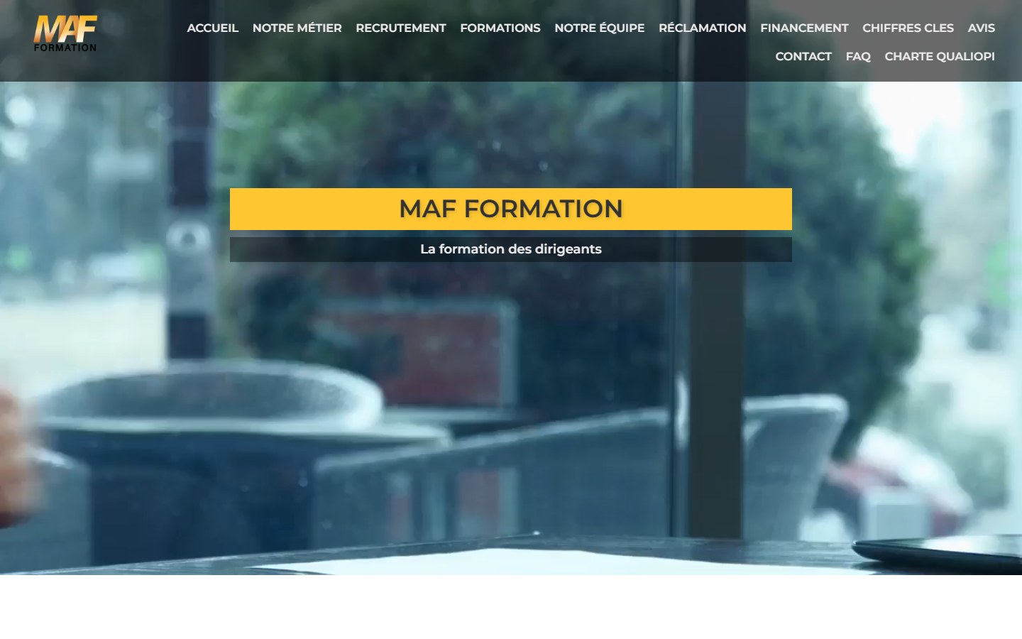 Aperçu du site de MAF