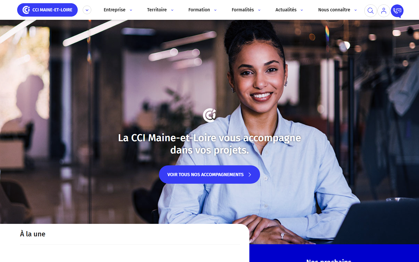 Aperçu du site de Chambre de commerce et d'industrie Maine-et-Loire