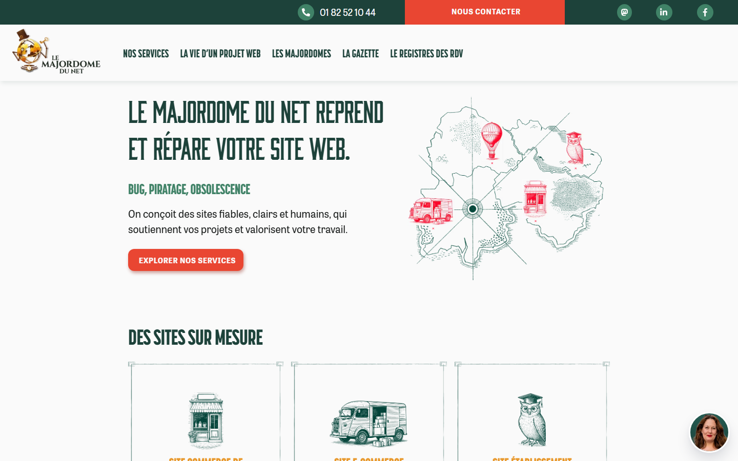 Aperçu du site de LE MAJORDOME DU NET