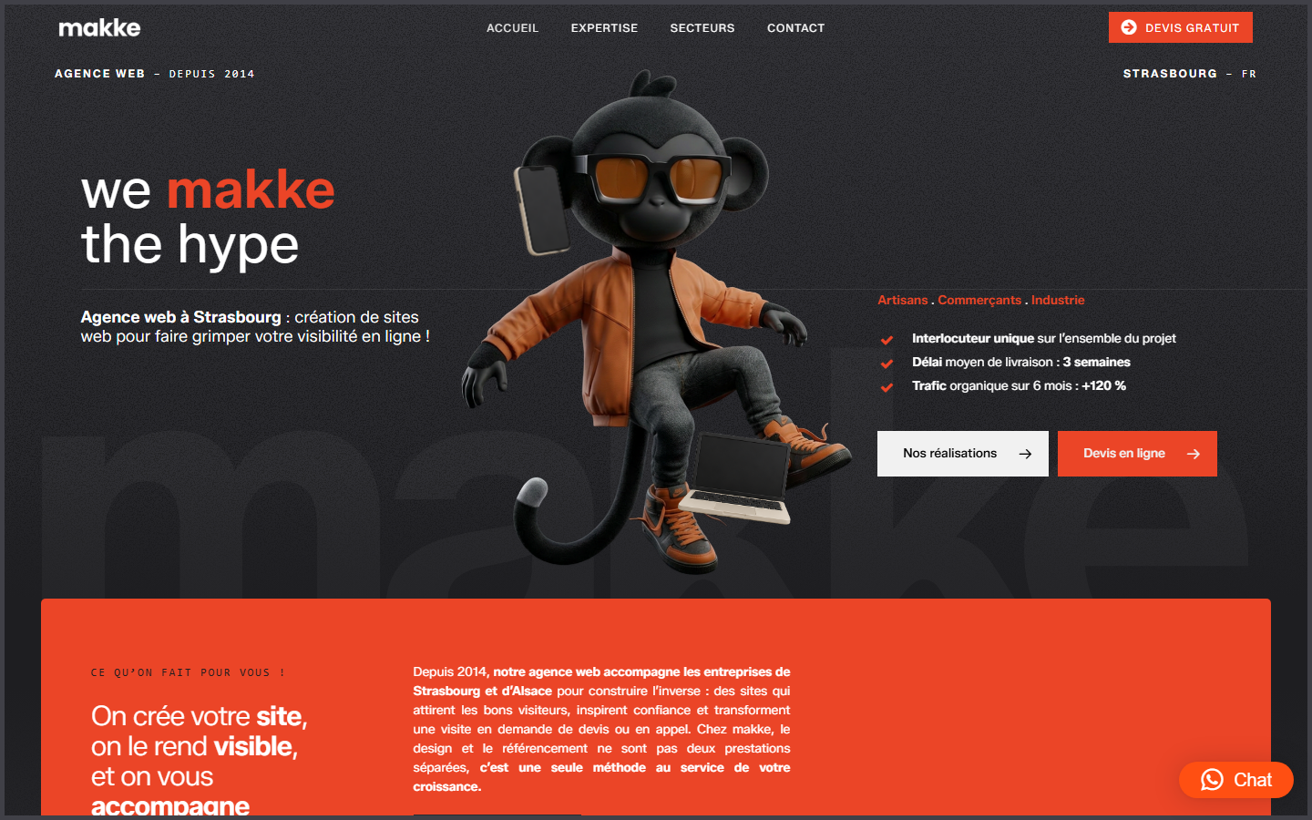 Aperçu du site de MAKKE