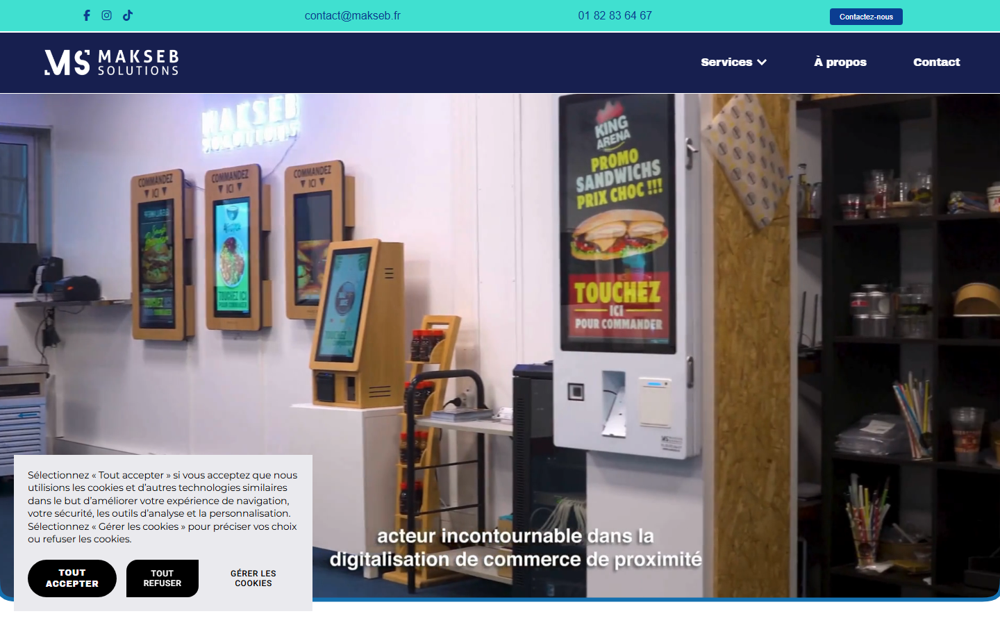 Aperçu du site de Makseb Solutions
