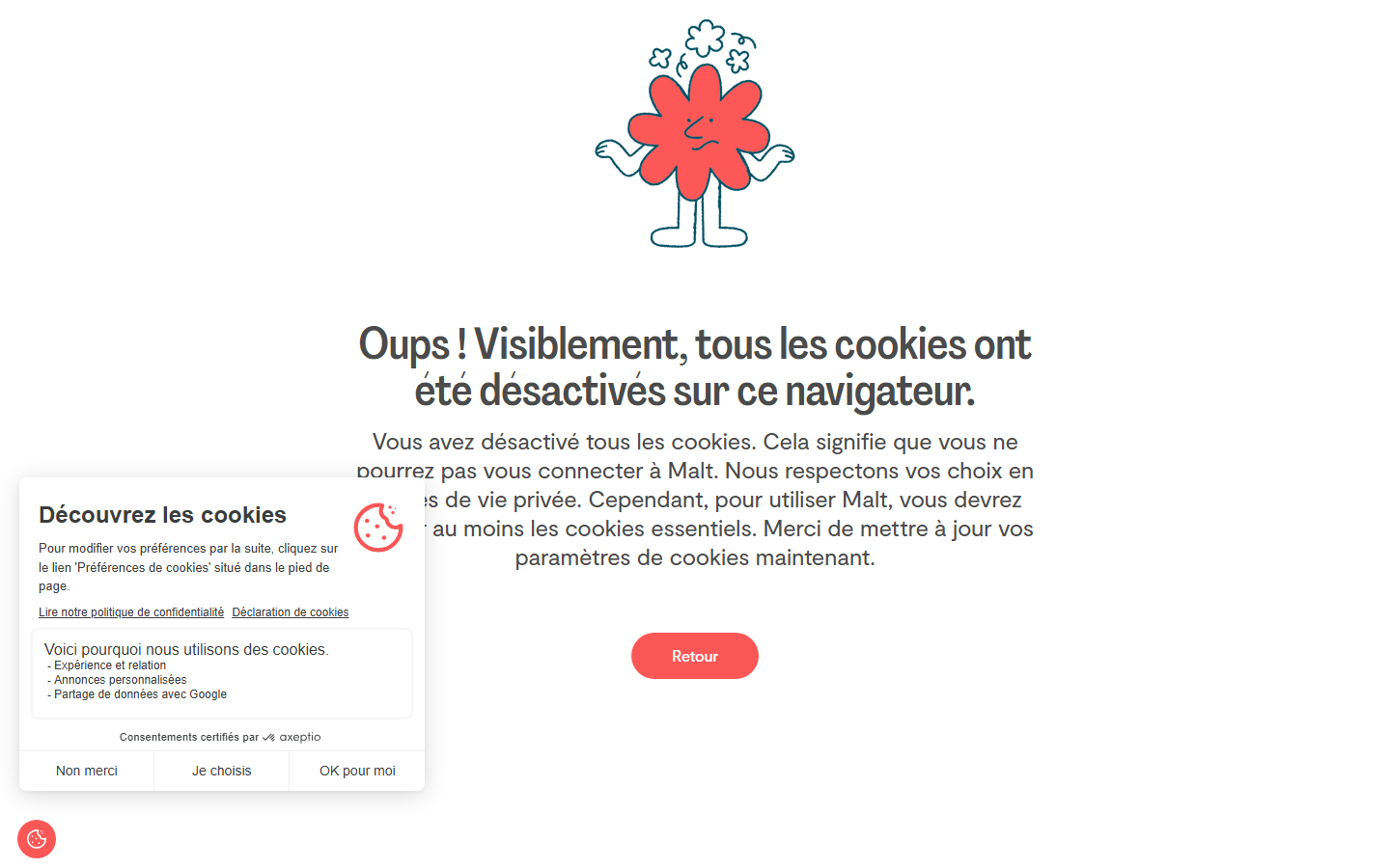 Aperçu du site de MALT