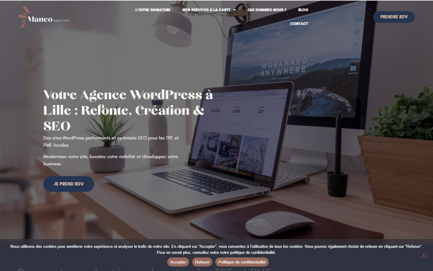 Aperçu du site de MANEO MARKETING