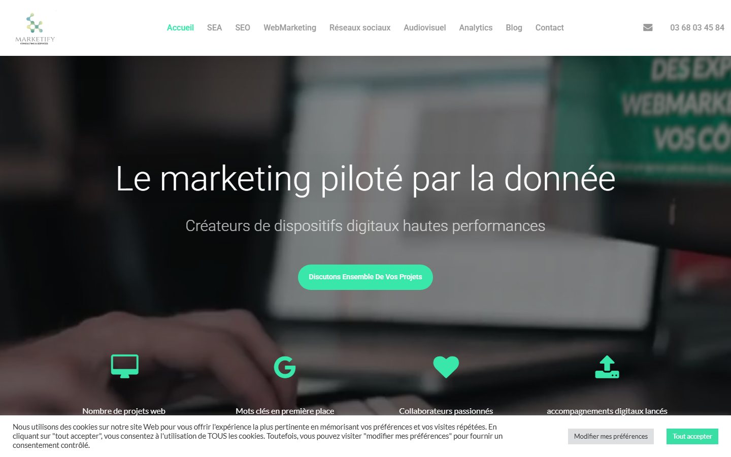 Aperçu du site de MARKETIFY
